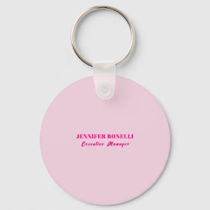 Minimalistischer rosa trendiger personalisierter N Schlüsselanhänger
