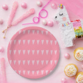 Minimalistischer rosafarbener Valentinstag Pappteller (Party)