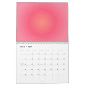 Minimalistischer rosafarbener Wandkalender (Mär 2027)