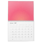 Minimalistischer rosafarbener Wandkalender (Jan 2027)