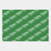 Minimalistischer Rot-Schwarz-Schlittenurlaub des W Geschenkpapier Set (Vorderseite 2)