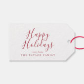 Minimalistischer Roter Glücksfall Familienurlaub Geschenkanhänger (Vorderseite (Horizontal))