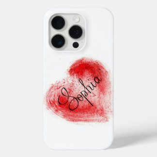 Minimalistischer roter Herzname Sophia iPhone 15 P Case-Mate iPhone Hülle