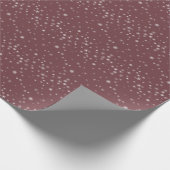 Minimalistischer Roter Schneeflocken Geschenkpapier (Ecke)