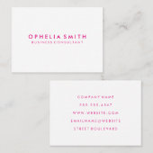 Minimalistischer, roter Text Visitenkarte (Vorne/Hinten)