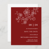 Minimalistischer Rotkrebserbischof Save the Date (Vorne/Hinten)