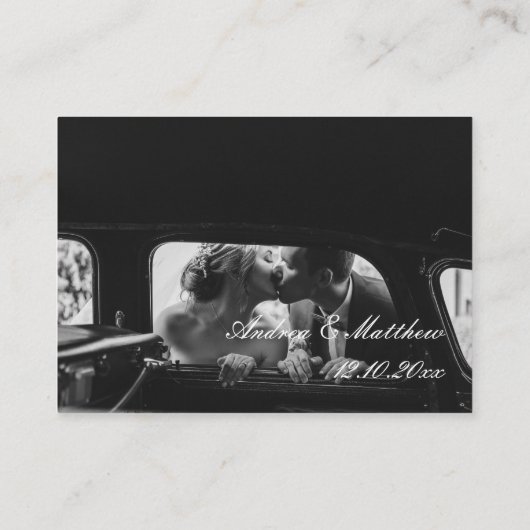 Minimalistischer RSVP Qr Code für Schwarz und Weiß Begleitkarte (Rückseite)