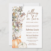 Minimalistischer Rückgang in der Liebe Herbst Herb Einladung (Vorderseite)