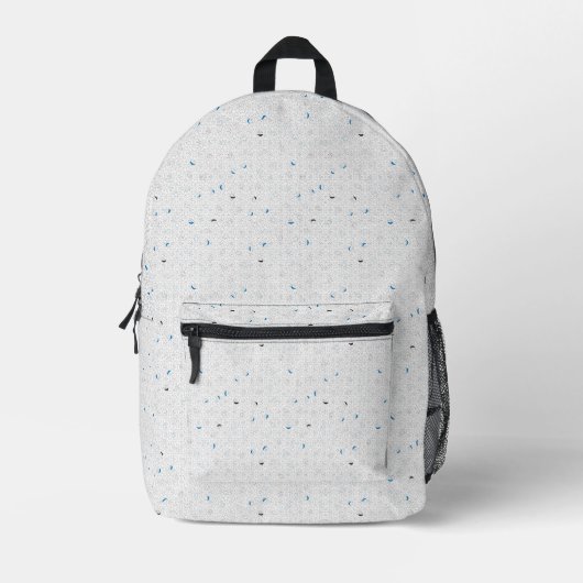 Minimalistischer Rucksack mit blauem Akzent für de (Vorderseite)