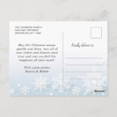 Minimalistischer rustikaler froher Weihnachtsgruß Postkarte (Rückseite)