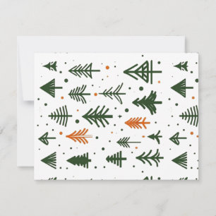 Minimalistischer Rustikaler Kiefern-Weihnachten Mitteilungskarte