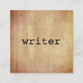 Minimalistischer rustikaler Papierverfasser-Autor Quadratische Visitenkarte (Vorderseite)