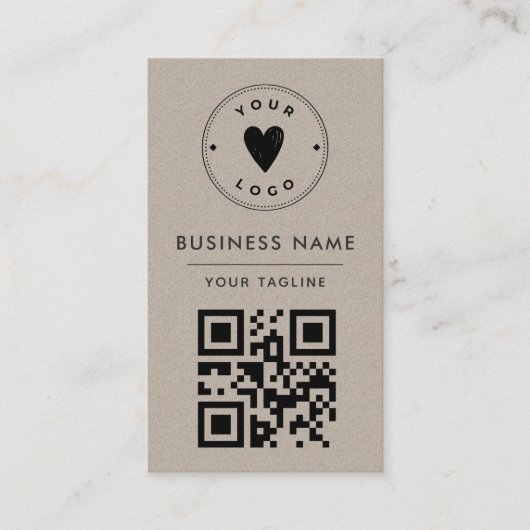 Minimalistischer Rusty Kraft Fügen Sie Ihren eigen Visitenkarte (Vorderseite)