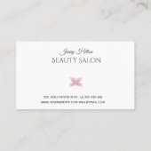 Minimalistischer, sanfter Schmetterling mit Wasser Visitenkarte (Rückseite)