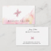 Minimalistischer, sanfter Schmetterling mit Wasser Visitenkarte (Vorne/Hinten)