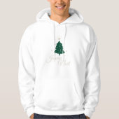 Minimalistischer Sapin mit raffiniertem Silbertext Hoodie (Vorderseite)