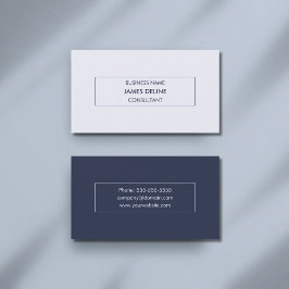 Minimalistischer sauberer blauer Rahmen-Berater Visitenkarte