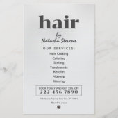 Minimalistischer sauberer Boho-Stil-Frisörsalon Flyer (Vorne)