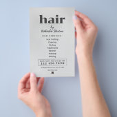 Minimalistischer sauberer Boho-Stil-Frisörsalon Flyer (Handgriff)