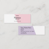 Minimalistischer sauberer mini visitenkarte (Vorne/Hinten)