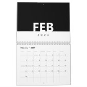 Minimalistischer sauberer moderner Design-Kalender Kalender (Feb 2027)