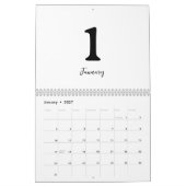 Minimalistischer sauberer moderner Design-Kalender Kalender (Jan 2027)