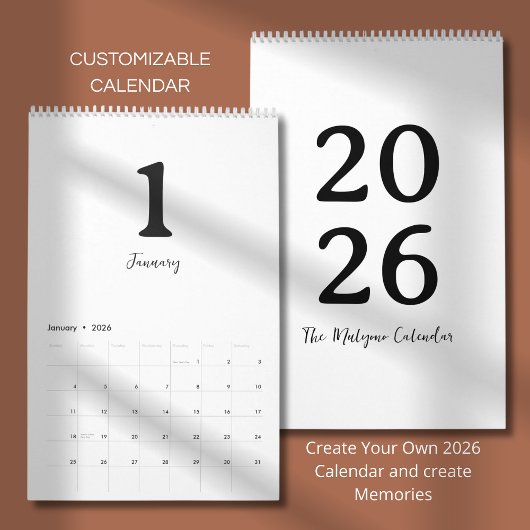 Minimalistischer sauberer moderner Design-Kalender Kalender