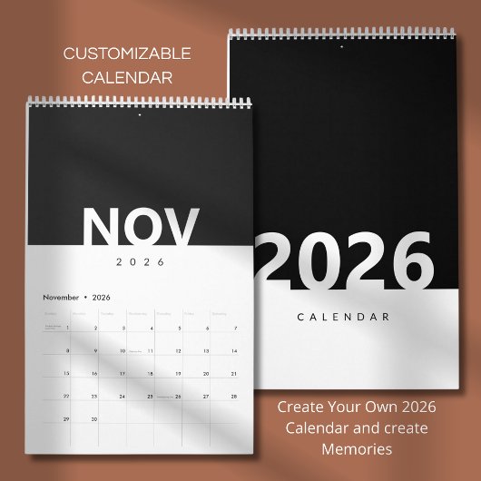 Minimalistischer sauberer moderner Design-Kalender Kalender