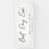 Minimalistischer, sauberer weißer Hochzeitstag Banner (Vertikal)