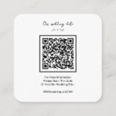 Minimalistischer Save the Date Hochzeitsseiten - Q Begleitkarte (Rückseite)