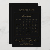 Minimalistischer Save the Date Kalender (Vorne/Hinten)