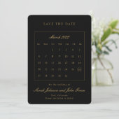 Minimalistischer Save the Date Kalender (Stehend Vorderseite)