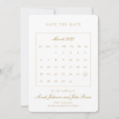 Minimalistischer Save the Date Kalender (Vorderseite)