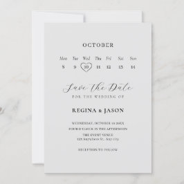 Minimalistischer Save the Date Kalender