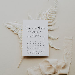Minimalistischer Save the Date Kalender