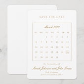 Minimalistischer Save-the-Date-Kalender Save The Date (Vorne/Hinten)