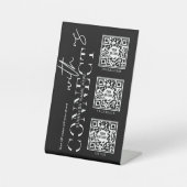 Minimalistischer Scan zur Verbindung von Social Me Sockelschild (Vorderseite)