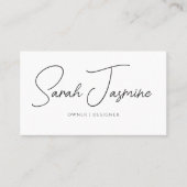 Minimalistischer, scannbarer Qrcode für Schwarz un Visitenkarte (Vorderseite)