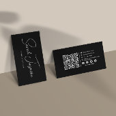 Minimalistischer, scannbarer Qrcode für Schwarz un Visitenkarte
