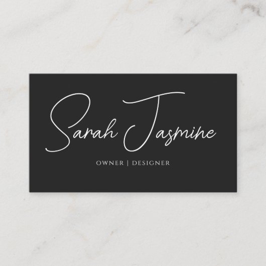 Minimalistischer, scannbarer Qrcode für Schwarz un Visitenkarte (Vorderseite)