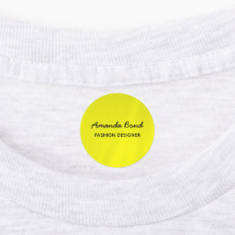 Minimalistischer Schattengelb-Zollangestellter Etiketten