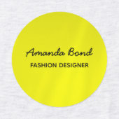 Minimalistischer Schattengelb-Zollangestellter Etiketten (Design 2)