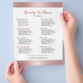 Minimalistischer Schimmerstoff mit Rose-Gold-Hinte Flyer (Hand)