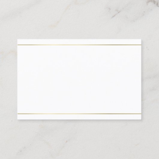 Minimalistischer Schlicht Moderner Stil Visitenkarte (Rückseite)