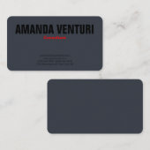 Minimalistischer Schlichter Beruflicher Blauer Gra Visitenkarte (Vorne/Hinten)
