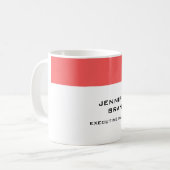 Minimalistischer Schlichter Beruflicher Name Kaffeetasse (Vorderseite Links)