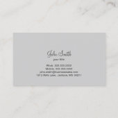 Minimalistischer Schlichter Blue Mammoth Elephant Visitenkarte (Rückseite)