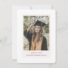 Minimalistischer schlichter Foto Abschluss Ankündigung