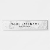 Minimalistischer, schlichter, grauer, weißer Marmo Türschild (Vorderseite )