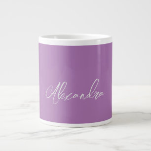 Minimalistischer Schlichter handgeschriebener Name Jumbo-Tasse